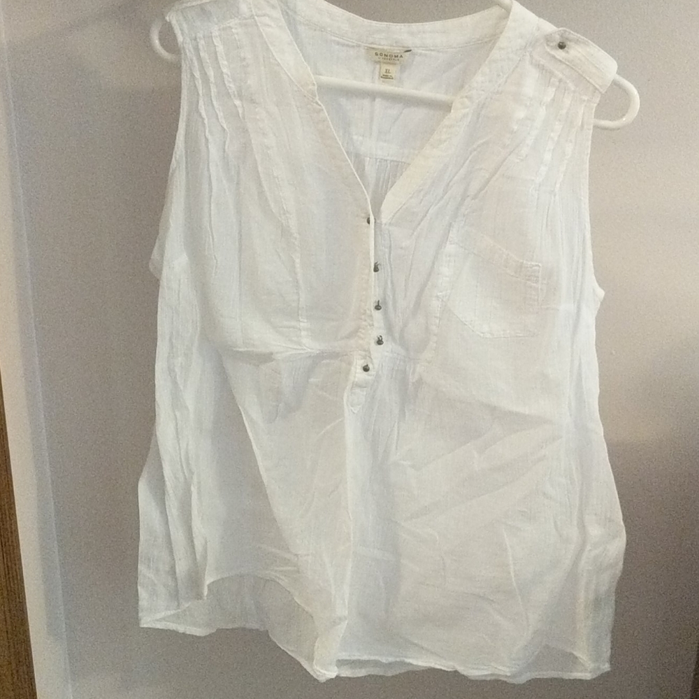 Sleeveless sheer top